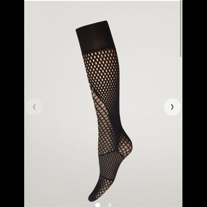 NWT Wolford Net Knee-Highs Black